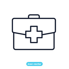 medical bag icon. first aid symbol template for graphic and web design collection logo vector illustration