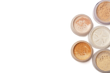 Complexion loose powders and highlighters