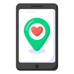 
Love location, flat design vector 

