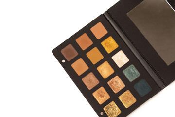 Top view of a trendy eye shadow palette