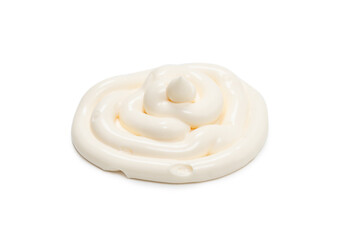 White sauce splashes isolated on white background.