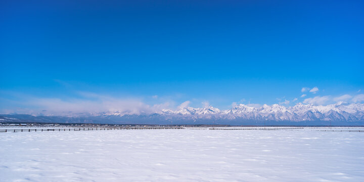 The reserved Tunkinskaya valley on a sunny day in early spring. Republic of Buryatia, Russia, Siberia