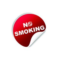 No smoking banner. Stop smoke sticker. Vector