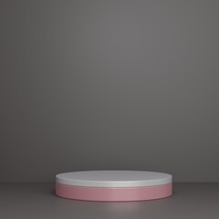products display 3d background podium scene with shape geometric platform. Stage showcase on pedestal display grey studio background 3d rendering with podium. display to show cosmetic products
