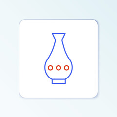 Line Vase icon isolated on white background. Colorful outline concept. Vector
