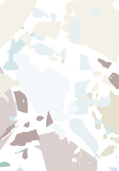 Terrazzo modern abstract template. Pink and grey