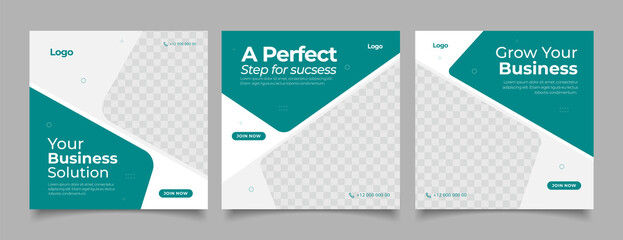 Digital business marketing banner for social media post template 