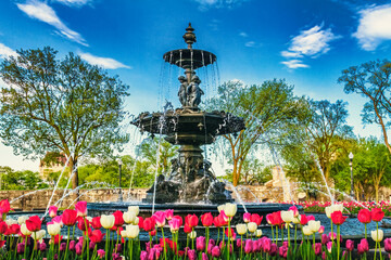 La Fontaine de Tourny au printemps