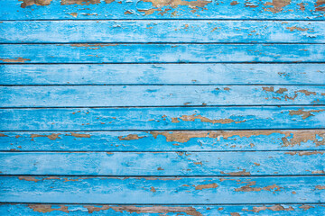 blue, Orange old wood texture backgrounds. horizontal stripes, boards. roughness and cracks