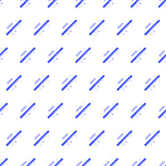 Abstract Seamless Pattern Blue Doodle Geometric Figures Background Vector