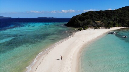 Fototapeta premium Aerial view from Palawan, Philipines - created by dji camera