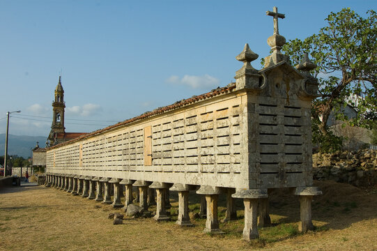 A typical horreo, a stone traditional granary building in northern Spain