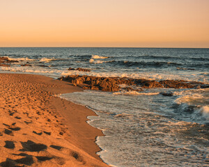beach at golden hour