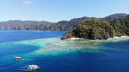 Obraz premium Aerial view from Palawan, Philipines - created by dji camera