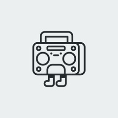 boombox icon vector sign symbol