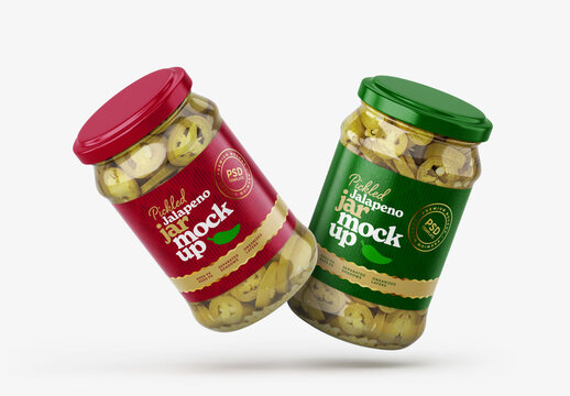 Pickled Jalapenos Jar Mockup