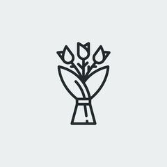  bouquet icon vector sign symbol