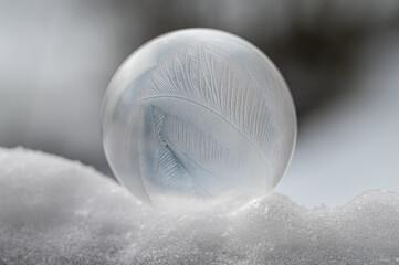 frozen soap bubbles