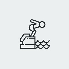 water polo icon vector sign symbol