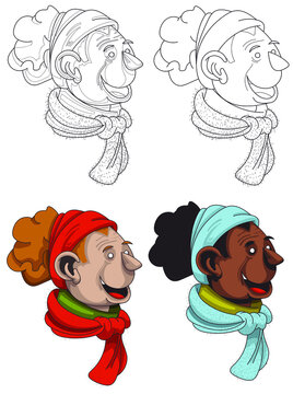 Personnage &agrave; l'&eacute;charpe