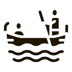 Gondola Boat Icon Vector Glyph Illustration