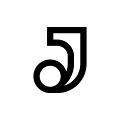 Letter J logo. Icon design. Template elements - vector sign