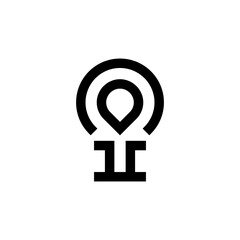 Letter I logo. Icon design. Template elements - vector sign