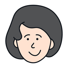 Female Profile Cartoon, Avatar Girl and Woman Vector
