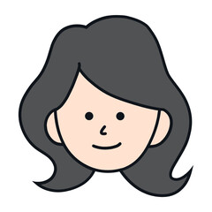 Female Profile Cartoon, Avatar Girl and Woman Vector
