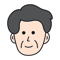 Avatar Head Cartoon, Male Profile
