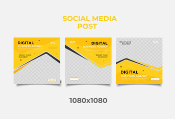 Editable Post Template Social Media Banners for Digital Marketing.	
