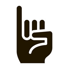 Hand Gesture Icon Vector Glyph Illustration