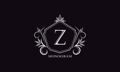 Exquisite logo with elegant letter A. Design of a stylish monogram, business sign, symbol, heraldry