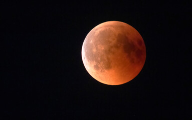 Lunar Eclipse - Moon in Red Colour