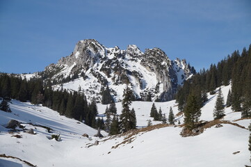 Fototapeta na wymiar Winterwanderung Ruchenköpfe