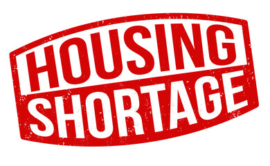 Housing shortage grunge rubber stamp
