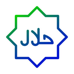 Halal symbol icon