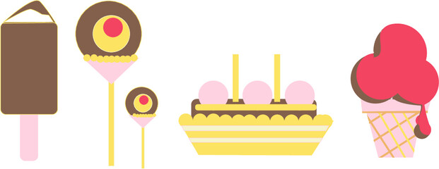 Chocolate cakes with candles.