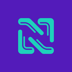 Letter N logo. Icon design. Template elements - vector sign