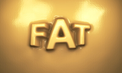 Glossy Textured  Centered Melted FAT Title Text Into Background