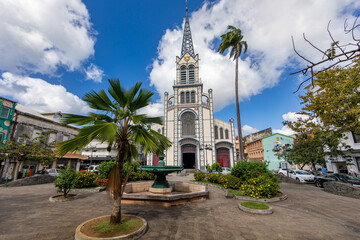 Fototapeta na wymiar Saint-Louis Cathedral, Fort-de-France, Martinique, French Antilles