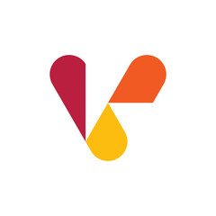 Letter V logo. Icon design. Template elements - vector sign