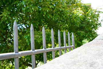 Fence wire photographed outdoors in the best of daylight