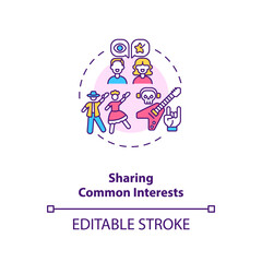 Sharing common interests with partner concept icon. Going out and spend free time ideas thin line illustration. Dancing and music preferences vector isolated outline RGB color drawing. Editable stroke