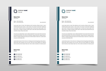 Letterhead design template. Creative, minimalist and clean modern business A4 letterhead template design. Illustration vector