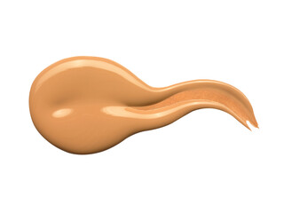 Creamy foundation blot on white background. Isolated