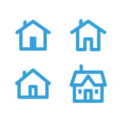 Set of house vector icons. Homes clipart symbols. Home pictogram collection.
