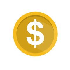 Dollar symbol in circle. Business profit and dividend concept. Vector illustration