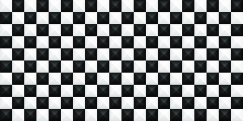 Black and white mosaic background. Vector illustration.  