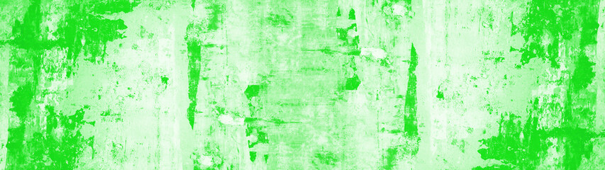 Abstract colorful green neon painted scratched aquarelle watercolor brushes paper texture...